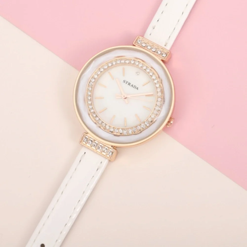 White Watch with White Austrian Crystals